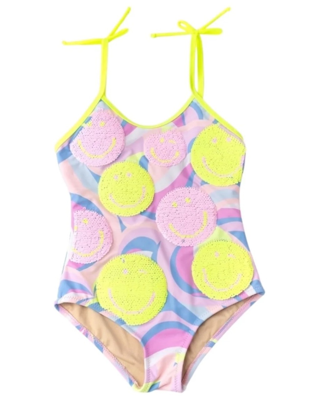 Shade Critters Happy Swirl Flip Sequin One Piece Swimsuit
